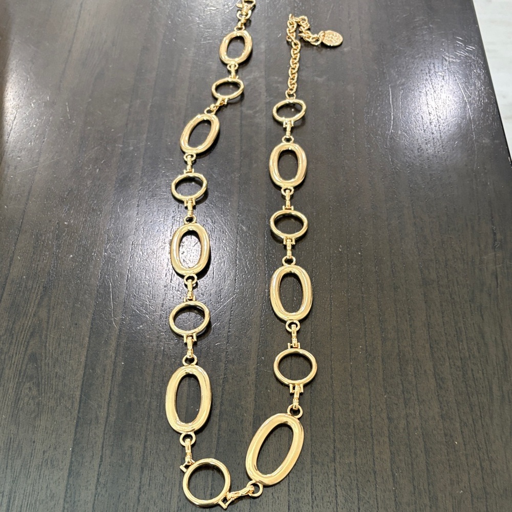 Haute Hippie Gold Oval Link Necklace